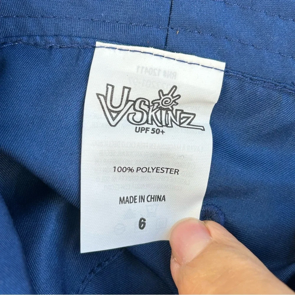 NEW UV Skinz Reversible Blue Shark Bucket Hat UPF50+ Vacation Boys SZ 6 Unisex